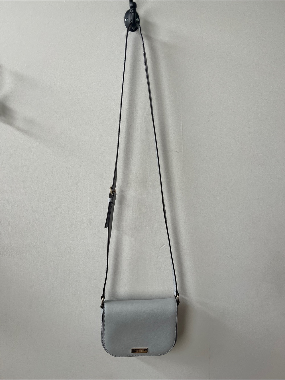 Kate Sapde Light Gray Crossbody Bag - Adjustable Strap